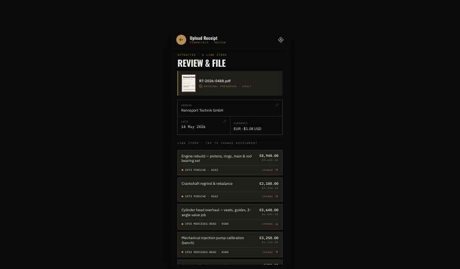 Contributor prototype — Upload Expense review and file